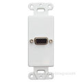 VGA Female Plug Nickel-plated Wall Plate with One Port Horizontally